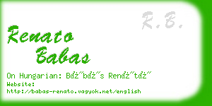 renato babas business card